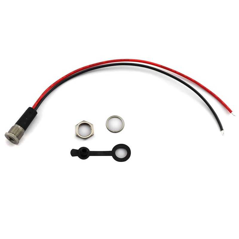 Tegg 5pcs DC-099A DC Female Panel Mount Charging Wire Threaded Socket Jact Connector with Dustproof Plug IP67 68 Water-Proof Large Current Power Adapter 5.5x2.1mm - Image 2